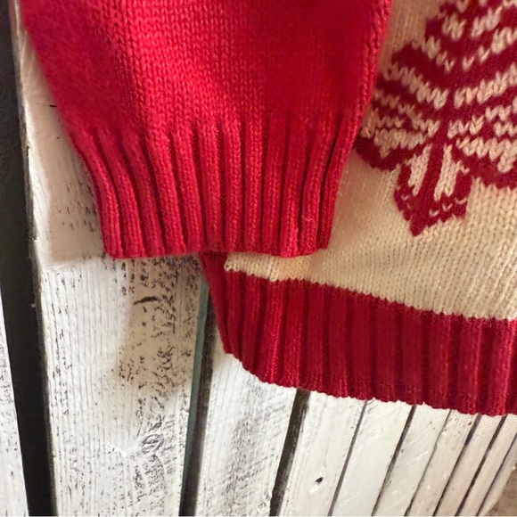 VTG Cherokee Holiday Cardigan Sweater Ugly Christmas Mohair/Cotton Blend Size 1X - Picture 4 of 12